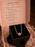 Bracciale con quarzo rosa